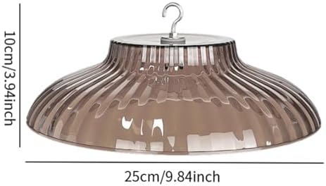 Bird Feeder Protective Cover, Guard, Rainproof Bird Feeding Shelter, Baffle Rain Protective Dome, Brown