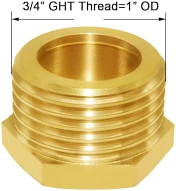 Joywayus 4PCS Brass 3/4"GHT Garden Hose Plugs Caps Kit