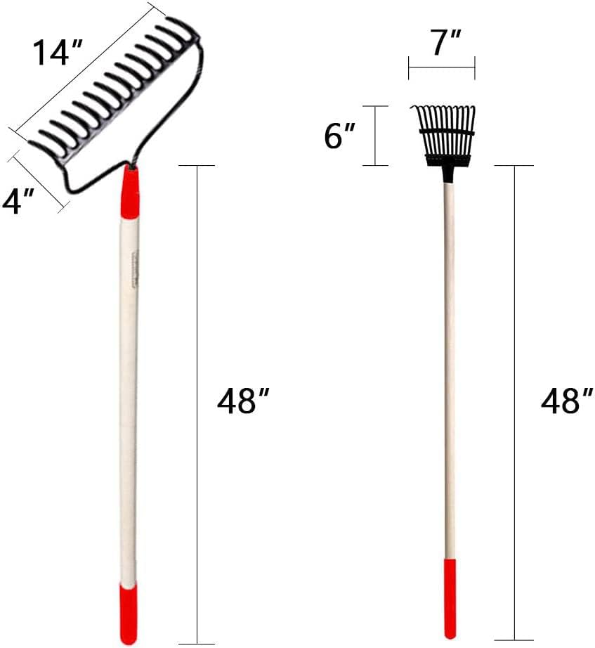 GardenAll 7-Piece Long Handle Garden Tools Set, Include Shovel Rake Hoe,Gardening Tools for Women,Lightweight Ergonomic