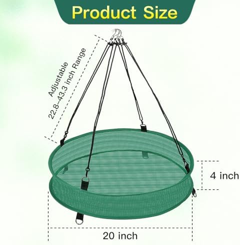 20 Inch Large Bird Seed Catcher Tray for Hanging Bird Feeder Platform