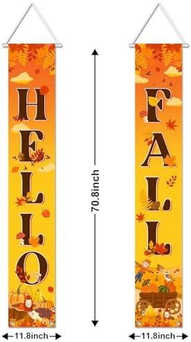 Avezano Fall Door Decorations Fall Banners for Outside