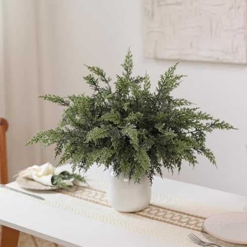 48 Pcs 18"Christmas Artificial Lifelike Touch Cedar Branches for Vase Decor