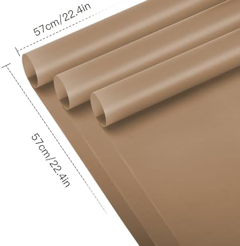 WRAPAHOLIC 20 Sheets Flower Wrapping Paper - 22.4 x 22.4 inch Pure Coffee Color Water-Resistant Floral Bouquet Wrapping Paper, Florist Supplies Packaging for Wedding Birthday Gift DIY