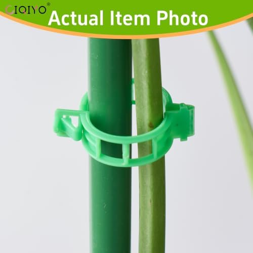 Plant Support Clips,Plastic Clips for Securing Plants,Tomato Vine Clips,Plant Fixing Clips,Garden Clips for Climbing Plants,Grape and Vine Vegetables (100, Light Green)
