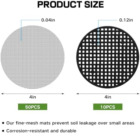 60 Mesh Screen for Planter Pots, Plant Drainage Insert, Pot Grid Mats Pads
