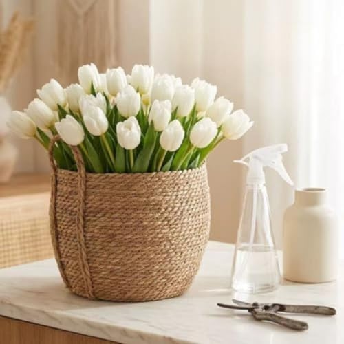 10 inch Large Seagrass Woven Planter Basket with Handles