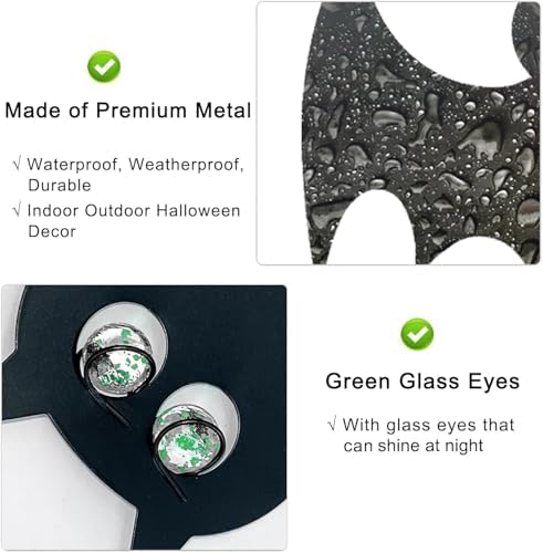 Bats Hanging Halloween Decorations with Glowing Eyes Spooky Stylish Décor