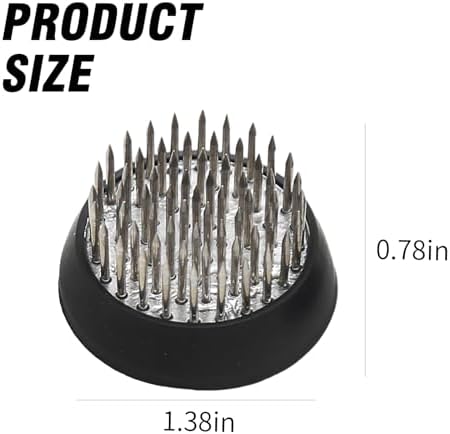9pcs Jianshan Stainless Steel Pins Flower Arranger 1.33inch/34mm Plastic 1inch Flower Frogs Holder Fixed Flower Pin Holder Tool for Flower Arrangement Plant Fixing Plant Decoration