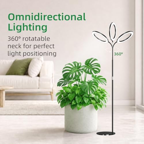 Floor Halo Grow Light for Indoor Plants, Full Spectrum Plant Light