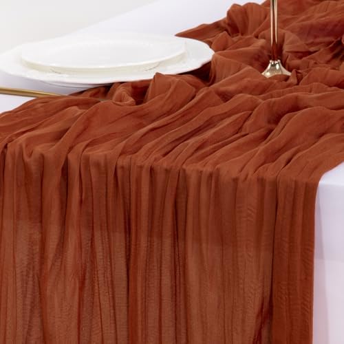 Cheesecloth Table Runner Fall Boho Wedding Birthday Party Home Decor