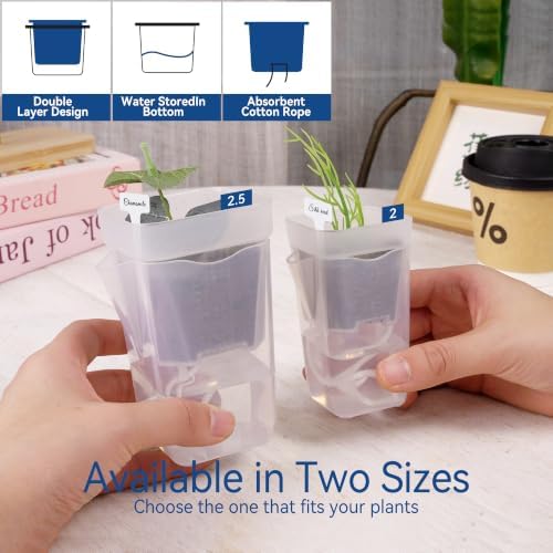 16 Pack Mini Self Watering Pots for Indoor Plant (2.5 Inch)