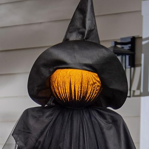 Evergreen LED Halloween 6 ft Black Witches with Hats Stakes, Outdoor Safe Weatherproof Battery Operated, Spooky Garden Statue Halloween Decoration Grass Lawn or Patio