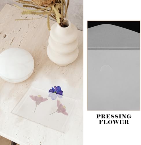 ARTIBETTER 20 Pcs Flower Pressing Bags Extra Sturdy Recyclable Paper Leaf Press Bags with Even Pressure Distribution