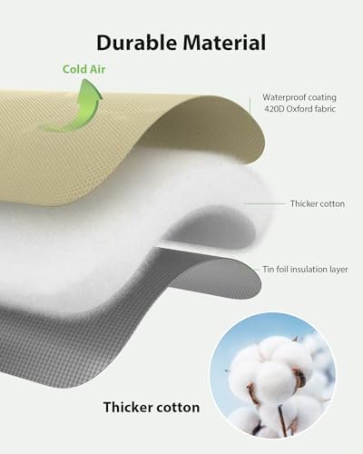 Outdoor Faucet Covers for Winter Freeze Protection, Kanosan 8.3"H X 6.7"W Thickened Reflective Outside Spigots Covers Hose Bib Insulated Sock for Winter Cold Weather, 4 Pack Kahaki