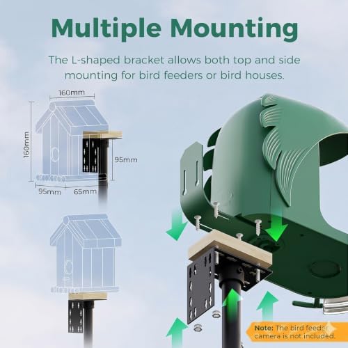 76'' Inch Heavy-Duty Bird Feeder Pole,1'' Thick Rustproof, Adjustable Height,Universal Mount Kit for Bird Feeder Cameras&Houses (Adapter Included)