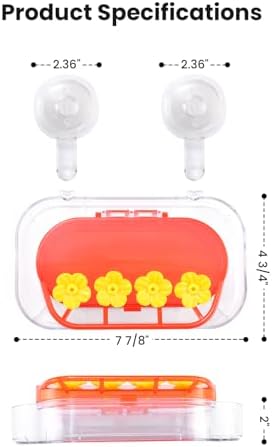 Redboat 2 Pack Window Hummingbird Feeder