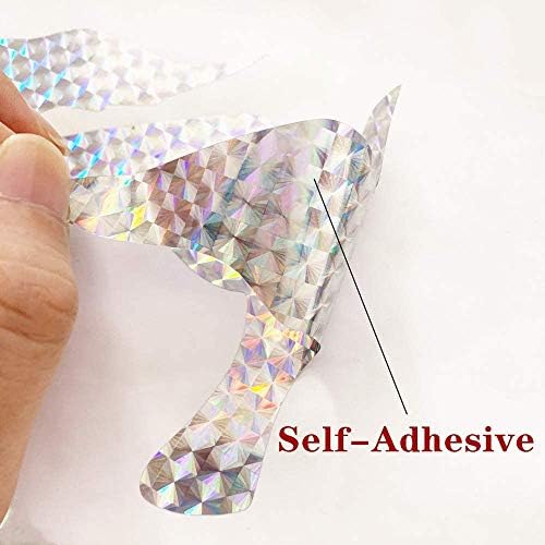 Anti Collision Window Bird Stickers Decals Glass Door Protect and Save Bird Strikes (Reflective)