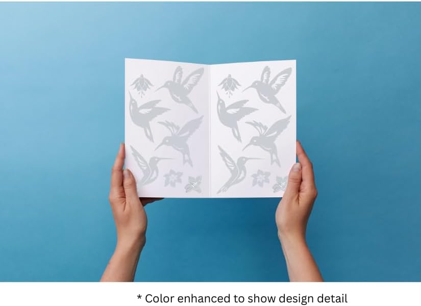 WindowAlert Hummingbird Anti-Collision Decal 4 Pack - UV-Reflective Window Decal to Protect Wild Birds from Glass Collisions - Made in The USA