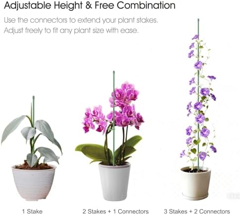 RIFNY Plant Stakes for Indoor Plants, 12 Inch Plant Support Stakes, 6 PCS