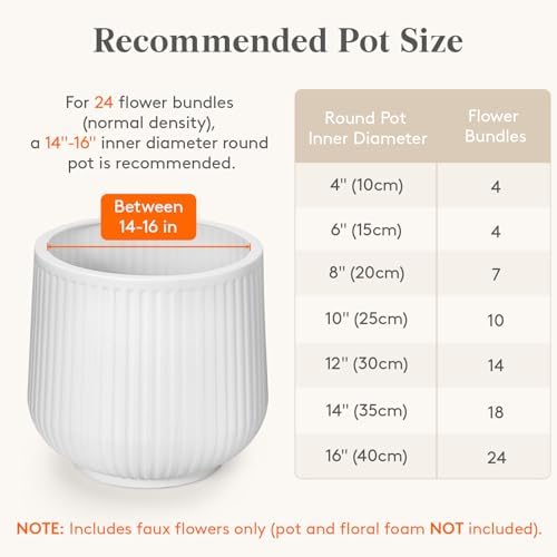 Lifewit Artificial Flowers for Outdoor, Faux Flowers for Garden Decor