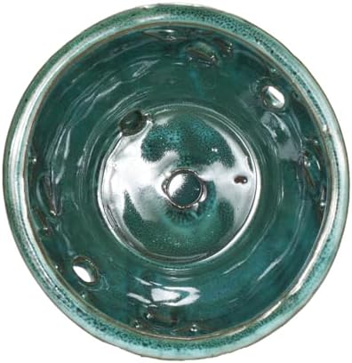 W&W Orchid Pot with Holes and Saucer for Repotting, Green Mix, 6.5"
