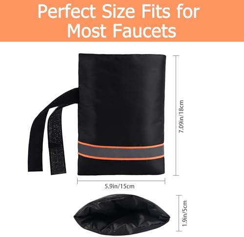 Outdoor Faucet Cover, Thicken Faucet Covers for Winter, Orange, 2 Pack