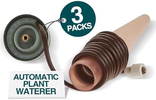 Blumat Classic Self-Watering Stakes - Prevents Overwatering and Underwatering for Healthy Growth While You are Away - Ideal for Indoor Plant Watering (3 Pack w/o Adapter)