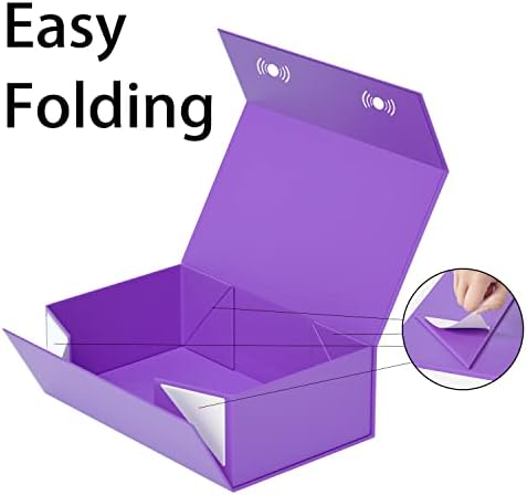RYDDOY Purple Gift Box, 9.5x6x3'' Gift Boxes with Lids for Presents