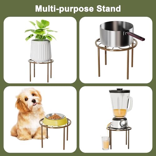 Brown Plant Stand Plant Riser - 10.24'' Metal Flower Stand.