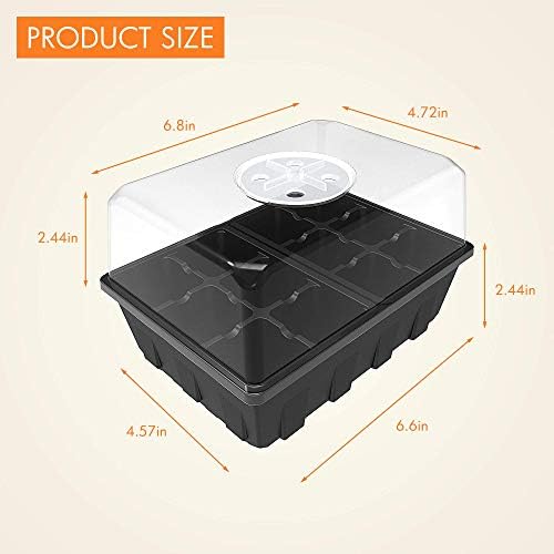 Gardzen 20 Pack Seed Starter Trays with Adjustable Vented Dome 240 Cell