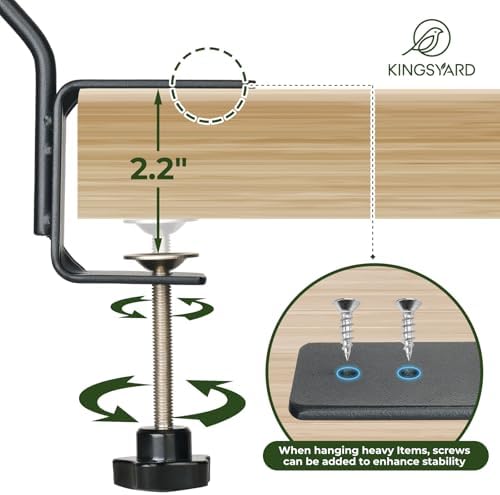 Kingsyard 2 Pack 10 Inch Medium Metal Deck Railing Hooks