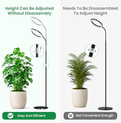 Floor Halo Grow Light for Indoor Plants, Full Spectrum Plant Light