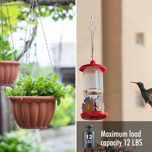 RIFNY Plant Chain for Hanging Plants, 20 Inch Hanging Basket Chain, Silver