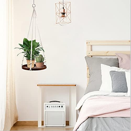 E-Know Macrame Plant Hanger - 2 Set Indoor Hanging Planter Shelf - Hanging Planter Rack Decorative Flower Pot Holder