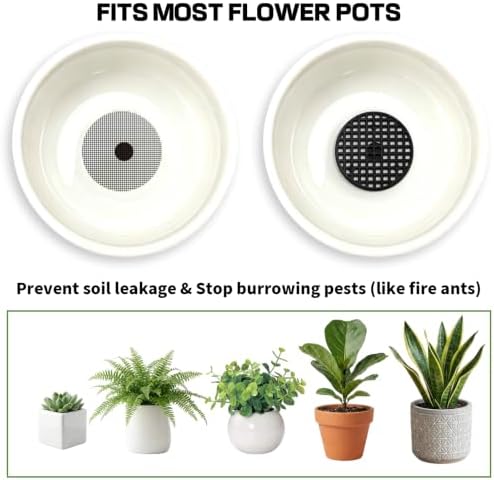 100 Mesh Screen for Planter Pots, Pot Grid Mats Pads, Plant Drainage Insert