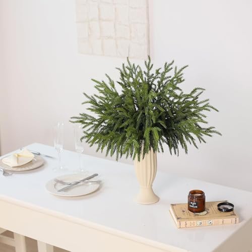 20 Pcs 18"Lifelike Touch Artificial Norfolk Pine Branches for Christmas