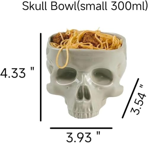 Gothic Skull Bowl 10oz Ceramic Food-Safe MW/DW Safe Halloween Candy