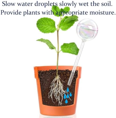 Glass Plant Watering Device, Planter Self Watering Globes for Home Potting