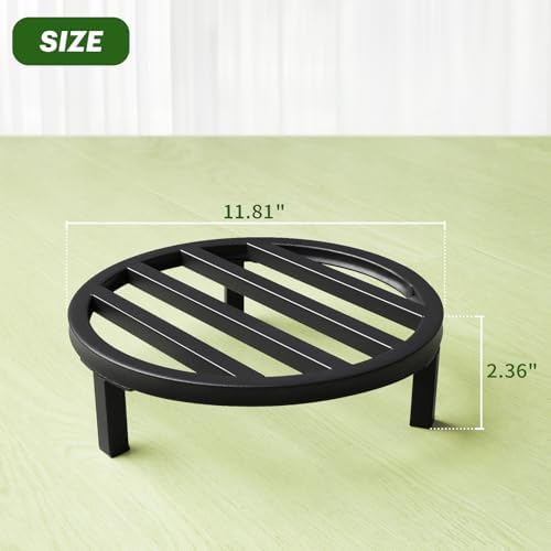 3 Pack 12 Inch Metal Plant Stands Outdoor Indoor Pot Riser,Black
