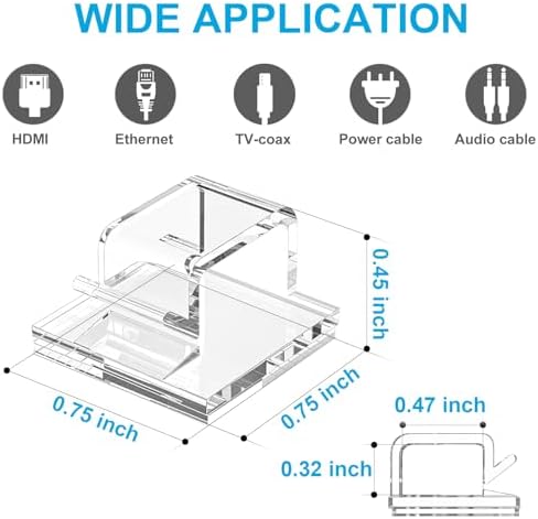 TidyHelper 105 PCS Hooks for Outdoor String Lights (Large, Clear)