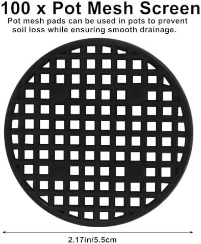 Plant Pot Mesh, 2.1", 55mm, Black, 50 Pcs