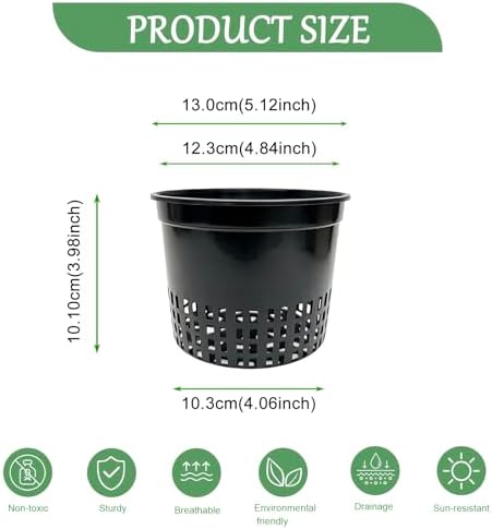 Heavy Duty Net Pots, 5 inch