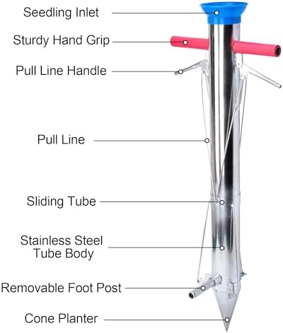 AIWFL Seedling Transplanter Long Handled Bulb Planter Tools Garden Tools