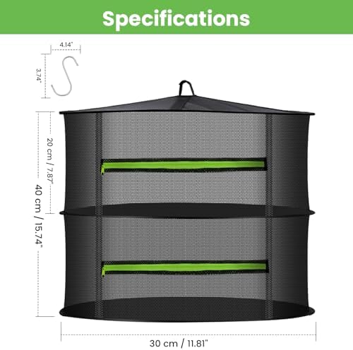 MEKOLIFE 2-Layer Herb Drying Rack Hanging, Small Mesh Dryer Net