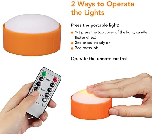 4-Pack Halloween Decorations LED Pumpkin Lights, Pumpkin Light Decoration