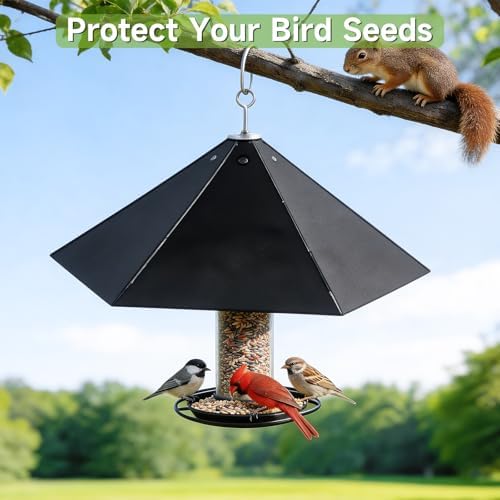 YINGYM Widened 19" Metal Squirrel Baffle for Bird Feeder Poles, 1 Pack