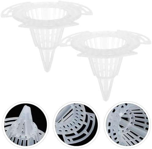 SOLUSTRE 20pcs Cone Planter Mesh Pads 2.28 in Flower Pot Hole Mesh Pads for Drainage Soil Retention and Root Aeration Bonsai Pot Pads for Planters and Flowerpots
