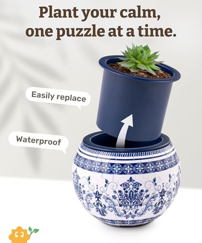 PieceRelax Unique 3D Puzzle Planter - 80 Plastic Pieces [K1103]
