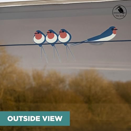 Set of 7 Swallow Bird Window Clings | Bird Window Strike Prevention