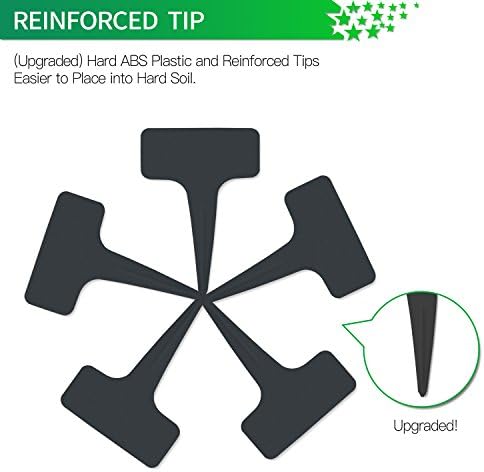 Prudance® 50pcs Reusable Waterproof Plant Markers, Black